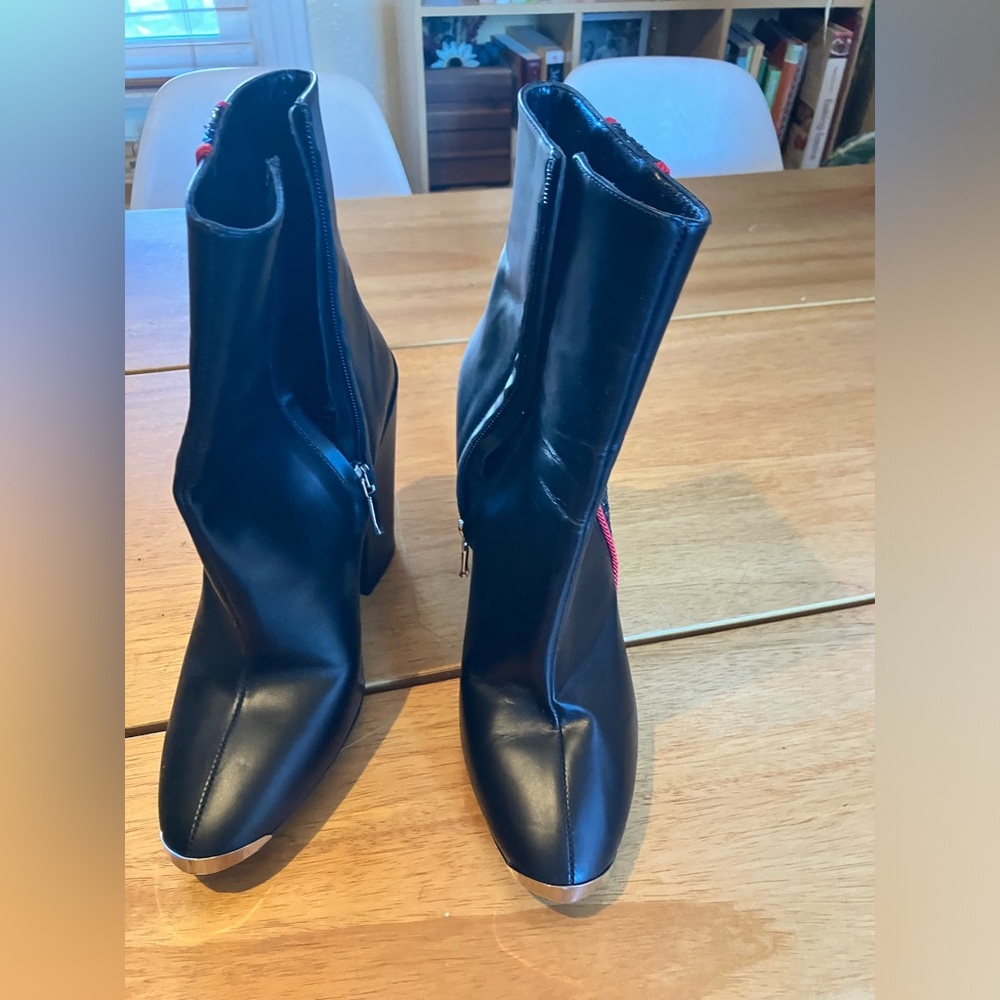 RARE! AMIRI Glitter Striper Leather Boots - Picture 3 of 13